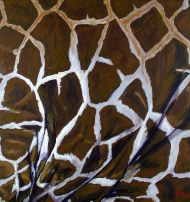 Acrylic painting of a giraffe